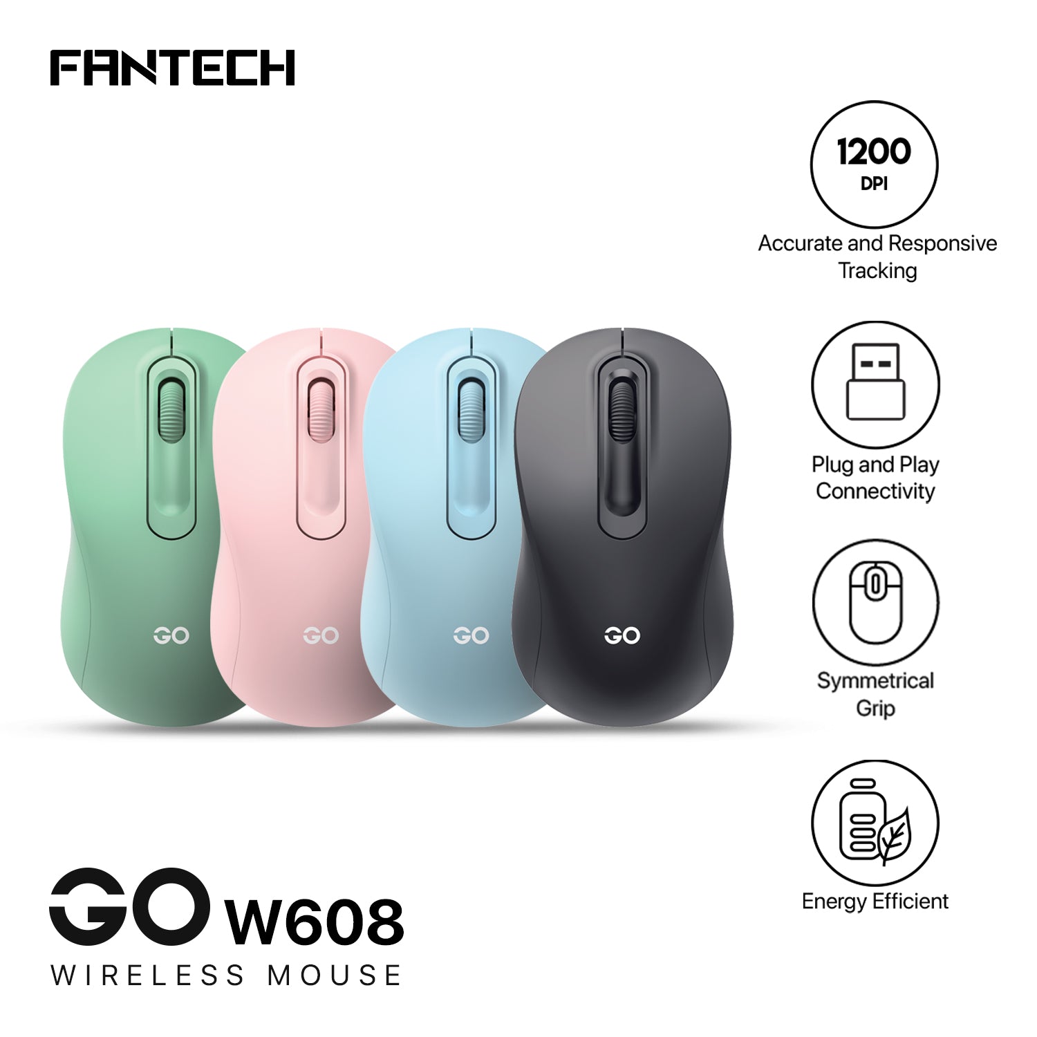 Fantech GO W608 Wireless Office Mouse Fantech GO W608 Wireless Office Mouse